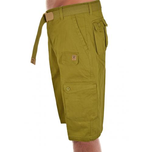 Stacy Adams Olive Green Classic Fit Egyptian Cotton Cargo Shorts SA-224